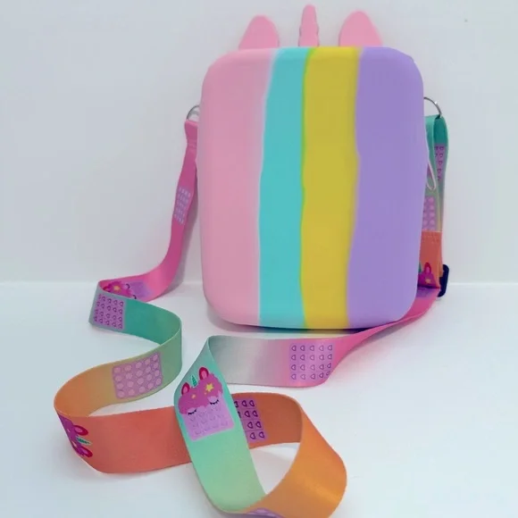 Kids Unicorn Pop It Shoulder Bag With Adjustable Straps - Picture 4 of 9